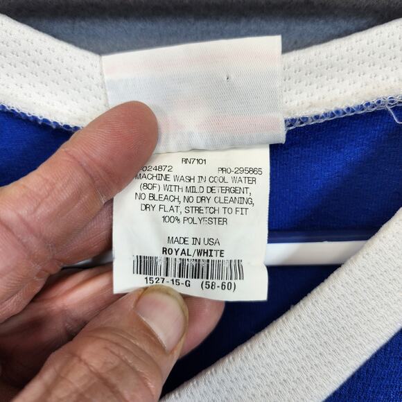 Whalers Teamwork Athletic Apparel Mens Hockey Jersey Blue Made in USA - Picture 10 of 12